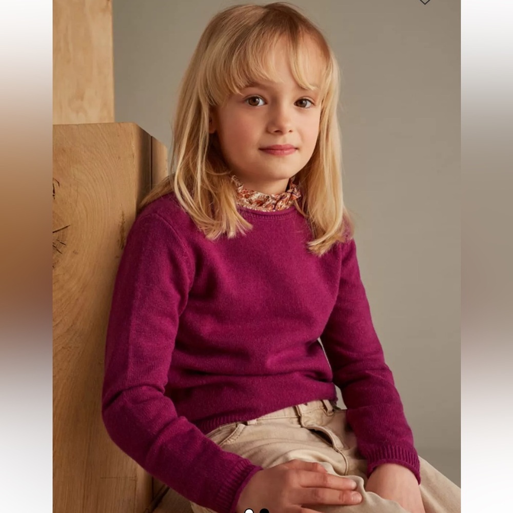 Brand new Bonpoint Purple Cashmere sweater size 6 girls